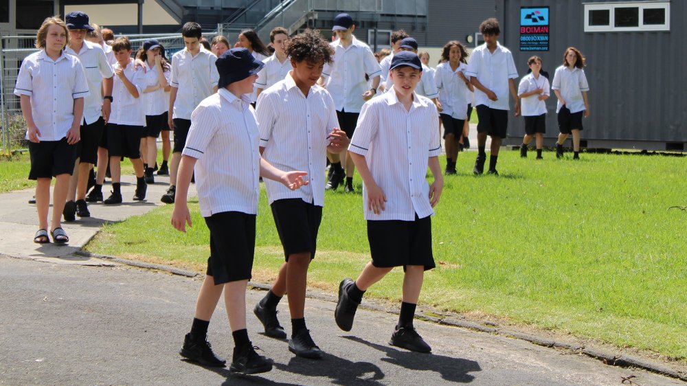 students on campus