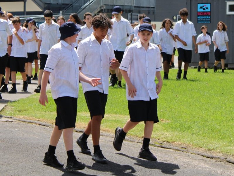 students on campus
