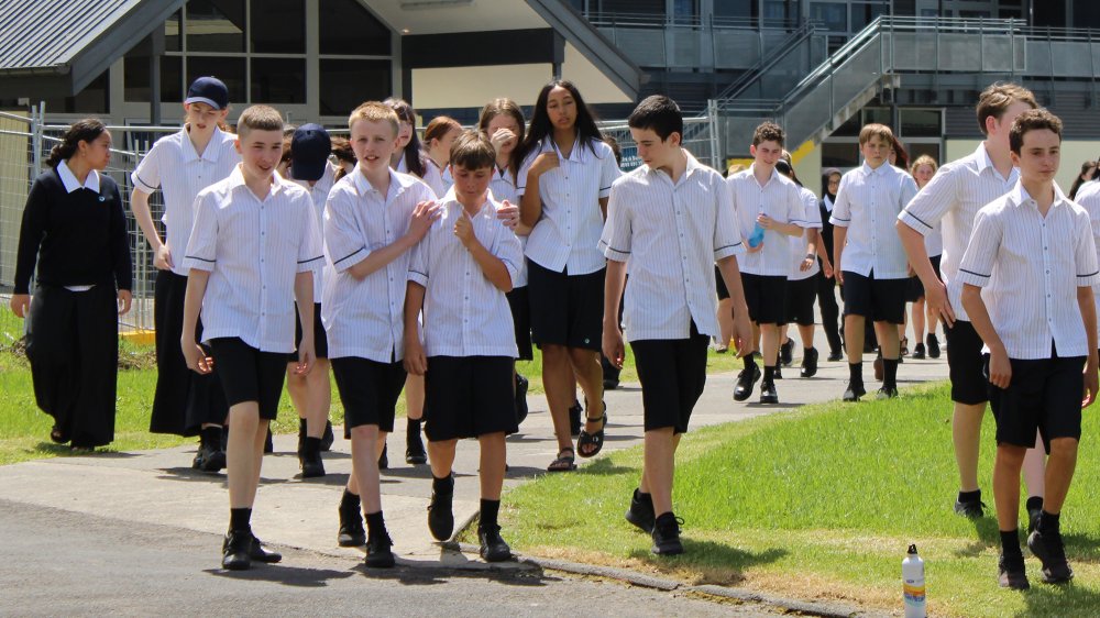 students on campus