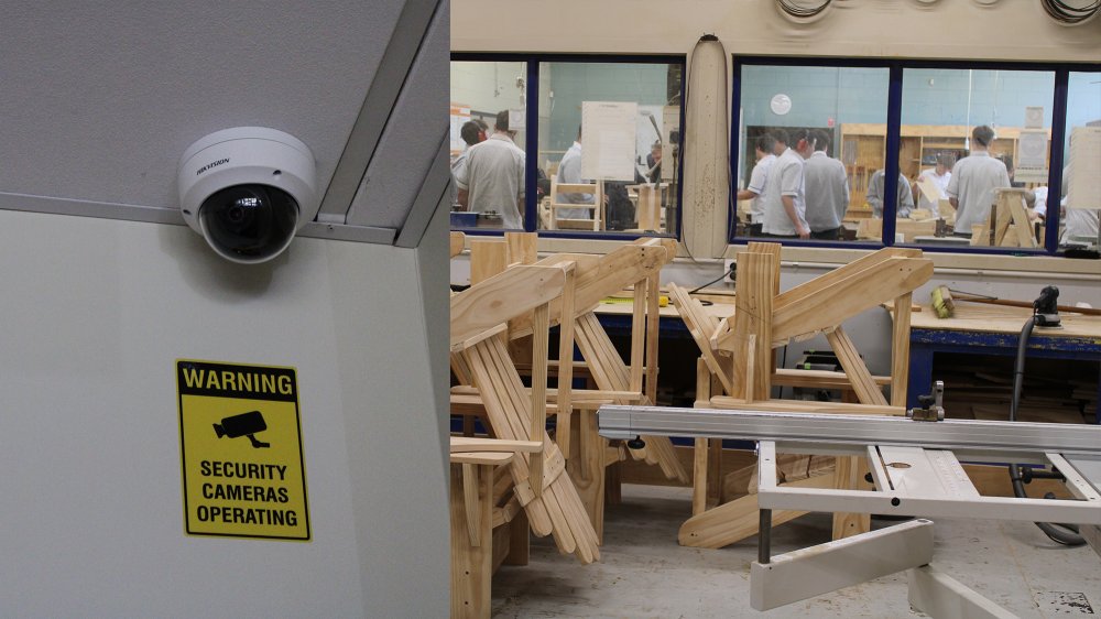 CCTV signage and workshop