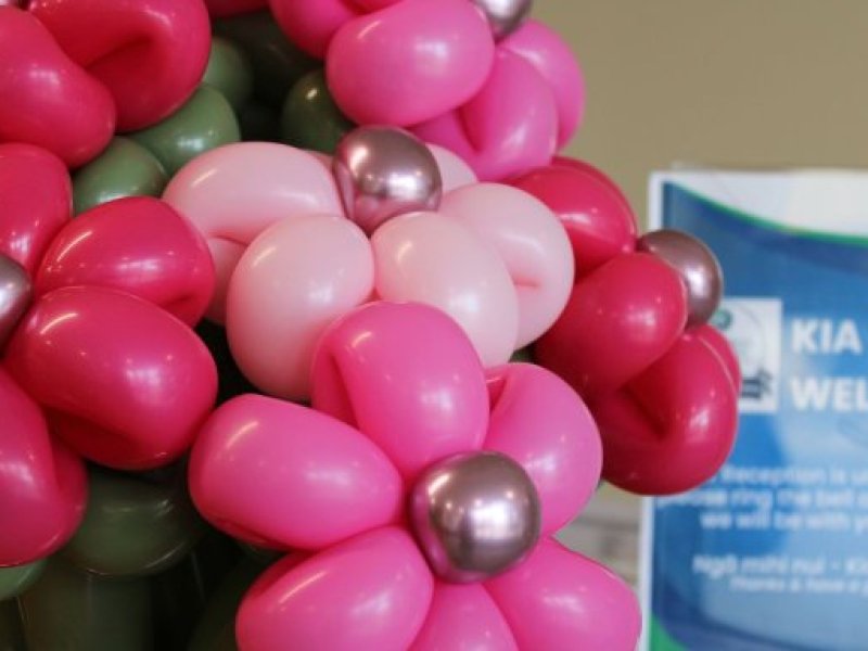 pink balloons