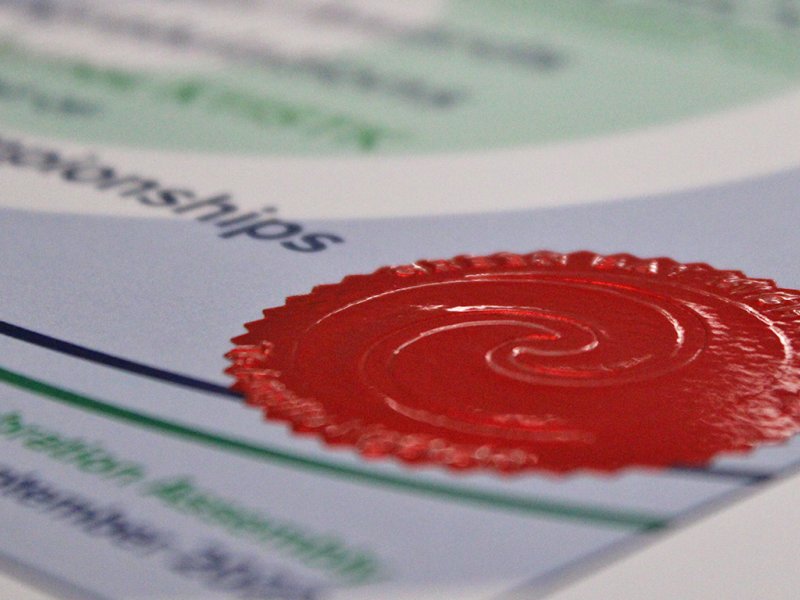 Awards certificate