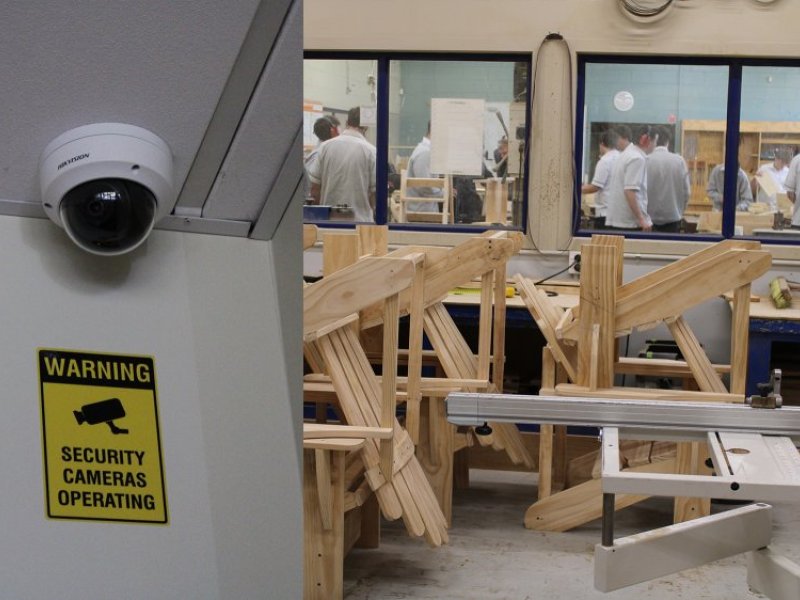 CCTV signage and workshop