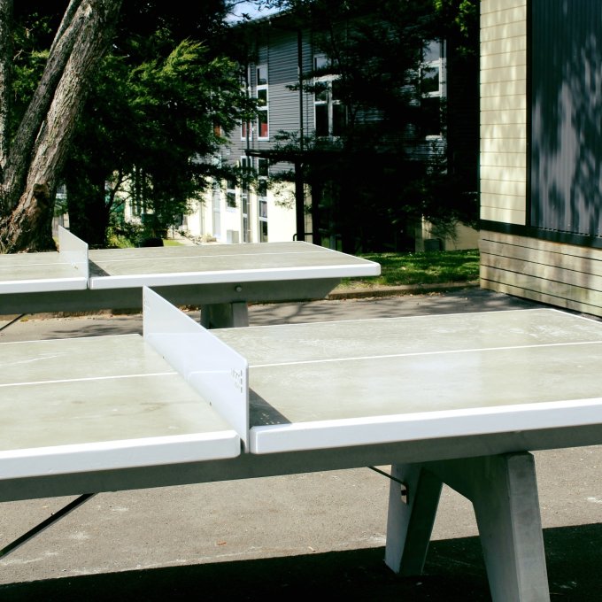 Ooohhhh...have you seen our new all-weather outdoor Table Tennis tables?
Located to the left of the Tech pre-fabs on the D Block courtyard - they are fully installed and ready for use!

With the start of the summer weather, we are sure to see a few table tennis fanatics showing their skills at interval and lunchtime (remember to bring your own ball and bat)

Can't wait to see them in action!